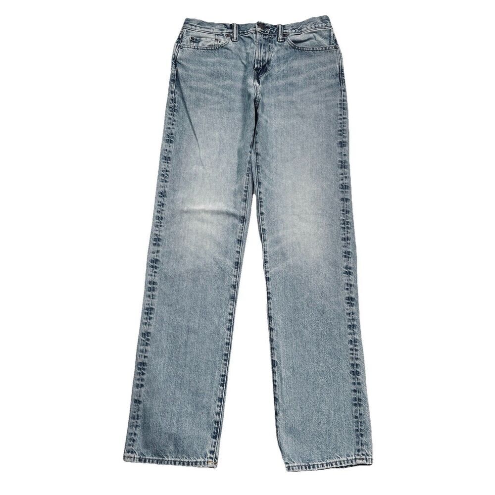 American Eagle Relaxed Straight Jeans Mens 30x36 Measures 30x33.5 Blue Cotton